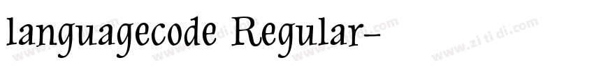 languagecode Regular字体转换